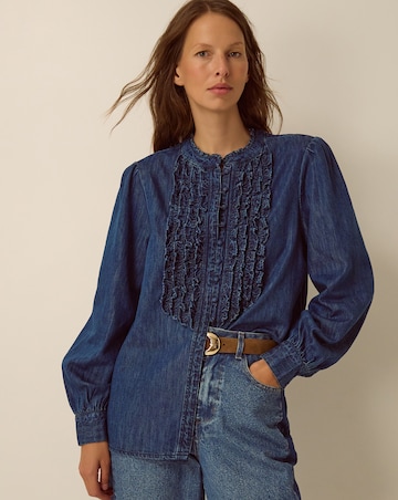Monsoon Sophia Ruffle Denim Shirt