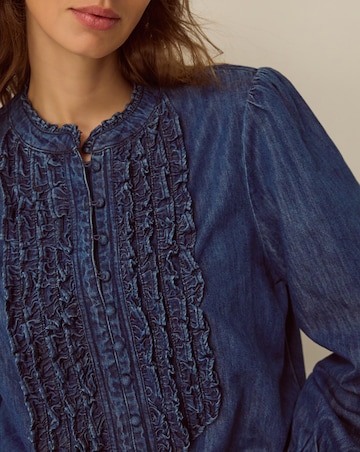 Monsoon Sophia Ruffle Denim Shirt