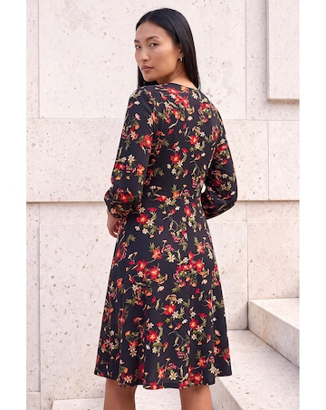 Roman Floral Print Stretch Dress