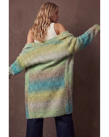 Roman Ombre Longline Knit Cardigan