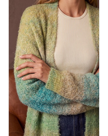 Roman Ombre Longline Knit Cardigan