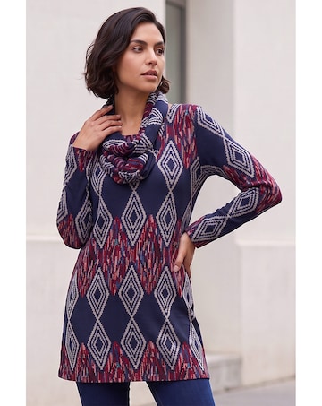 Roman Printed Longline Tunic