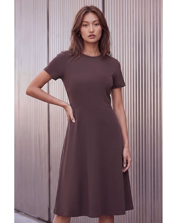 Roman Ponte Belted Short Dress