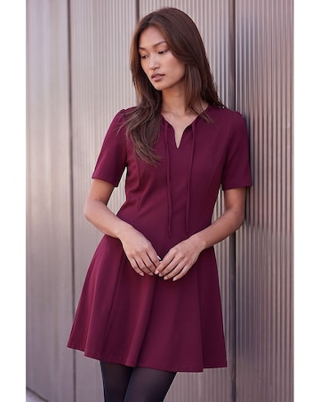 Roman Bow Detail Short Dress