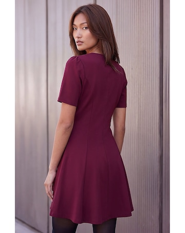 Roman Bow Detail Short Dress