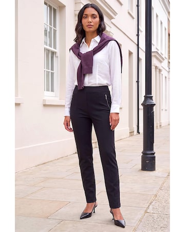 Roman Ponte Zip Slim Trousers