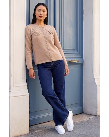 Roman Floral Corsage Cardigan