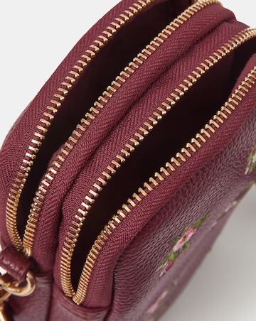 Accessorize Floral Embroidered Phone Bag