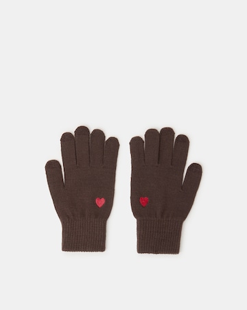 Accessorize Heart Touchscreen Gloves