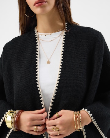 Accessorize Whipstitch Knit Poncho