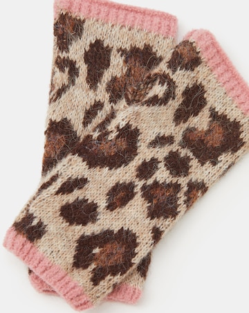 Accessorize Leopard Print Wrist Warmers
