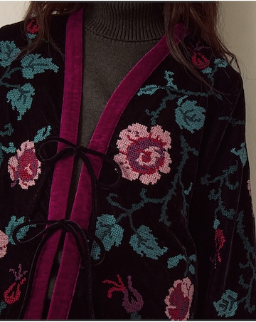 Monsoon Agnes Embroidered Kimono Jacket