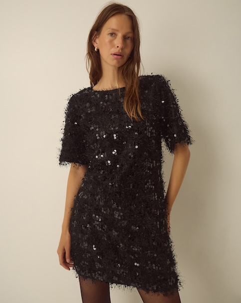 New In - Monsoon Skylar Sequin Fringe Mini Dress