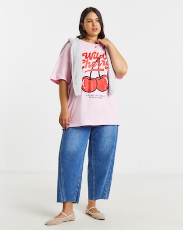 Simply Be Baby Pink Cherry Pepsi License T-Shirt