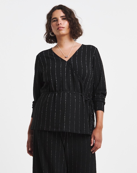 New In - Stripe Wrap Over Top