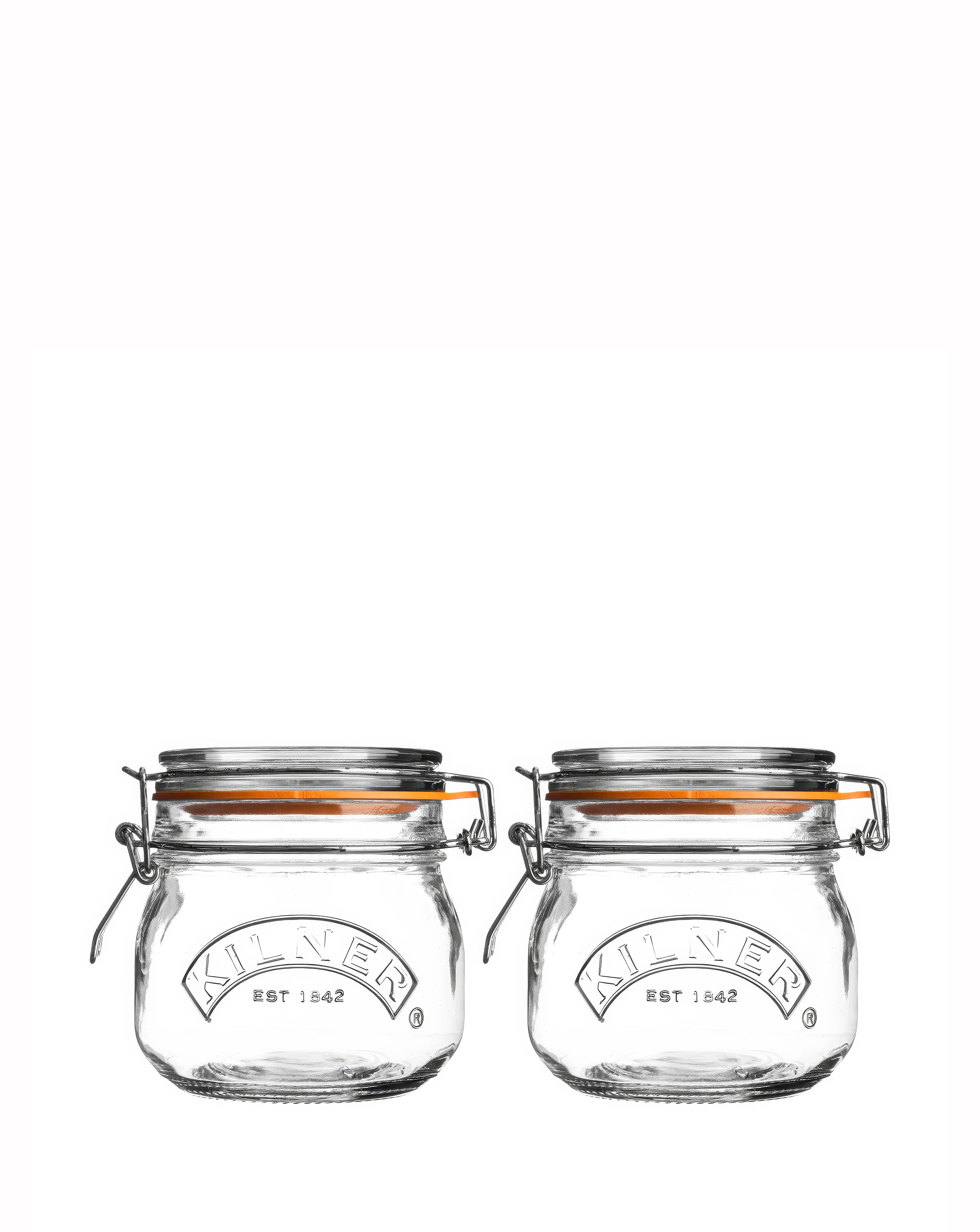 Kilner 2 Clip Top Square Jars 0.5l