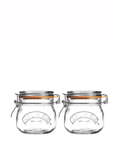 Kilner 2 Clip Top Square Jars 0.5l