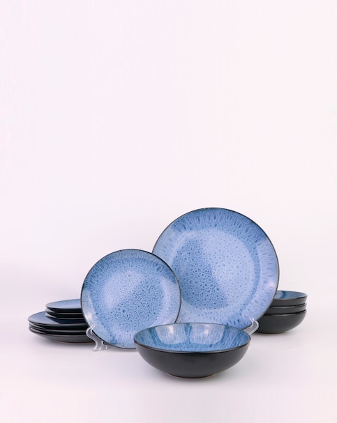 Waterside Blue Reactive 12 PC Diner Set