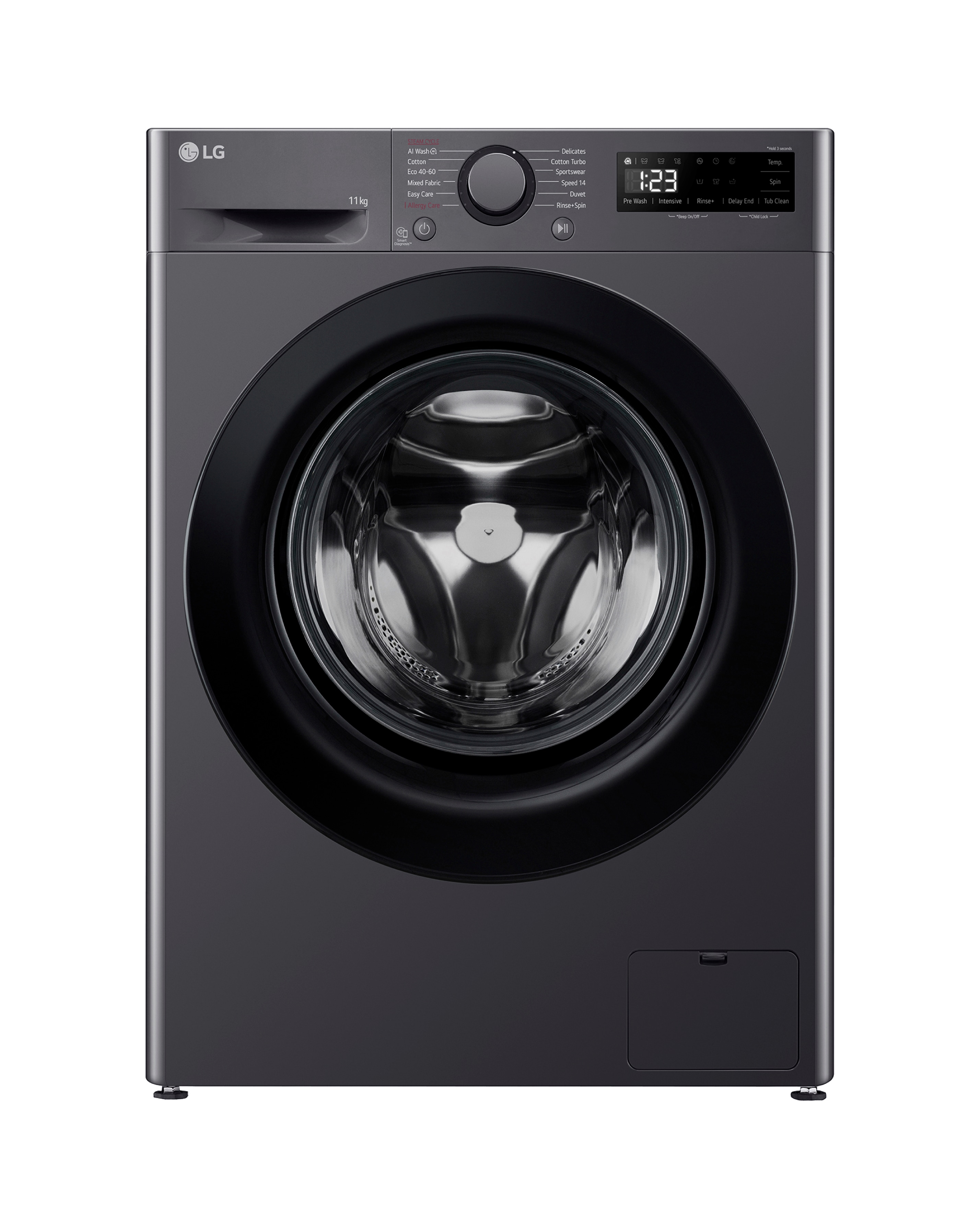 New In - LG F4Y511GBLN1 11kg Washer Grey Ins