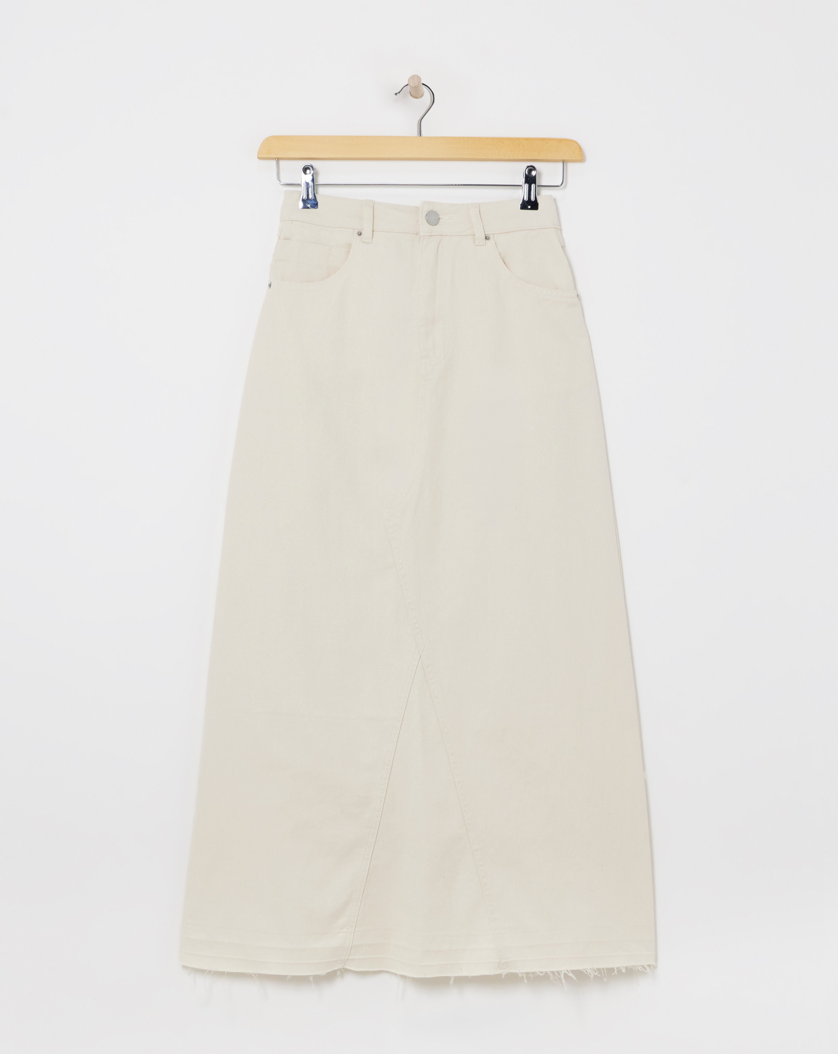 Ecru A Line Maxi Skirt
