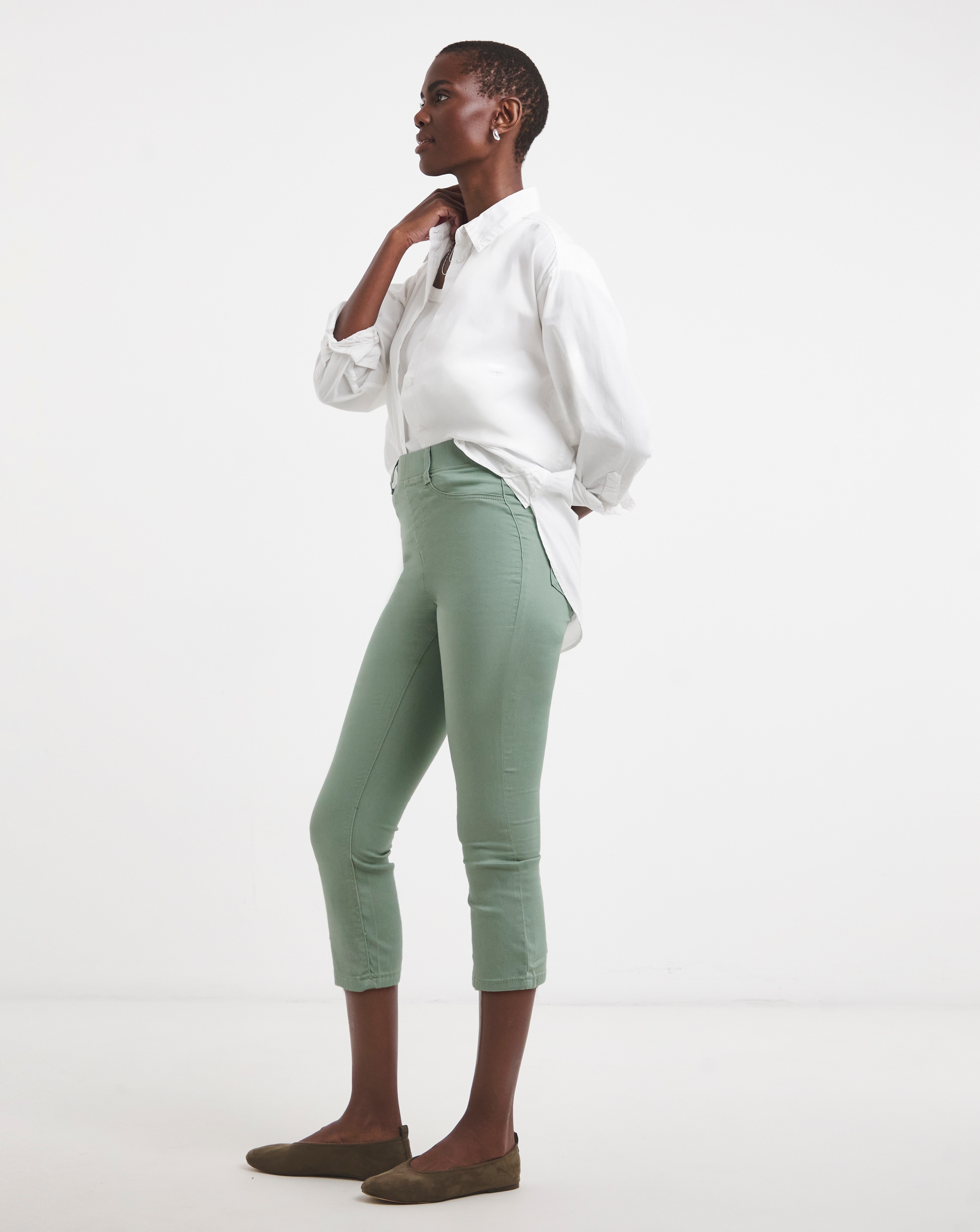 Sage Crop Jeggings
