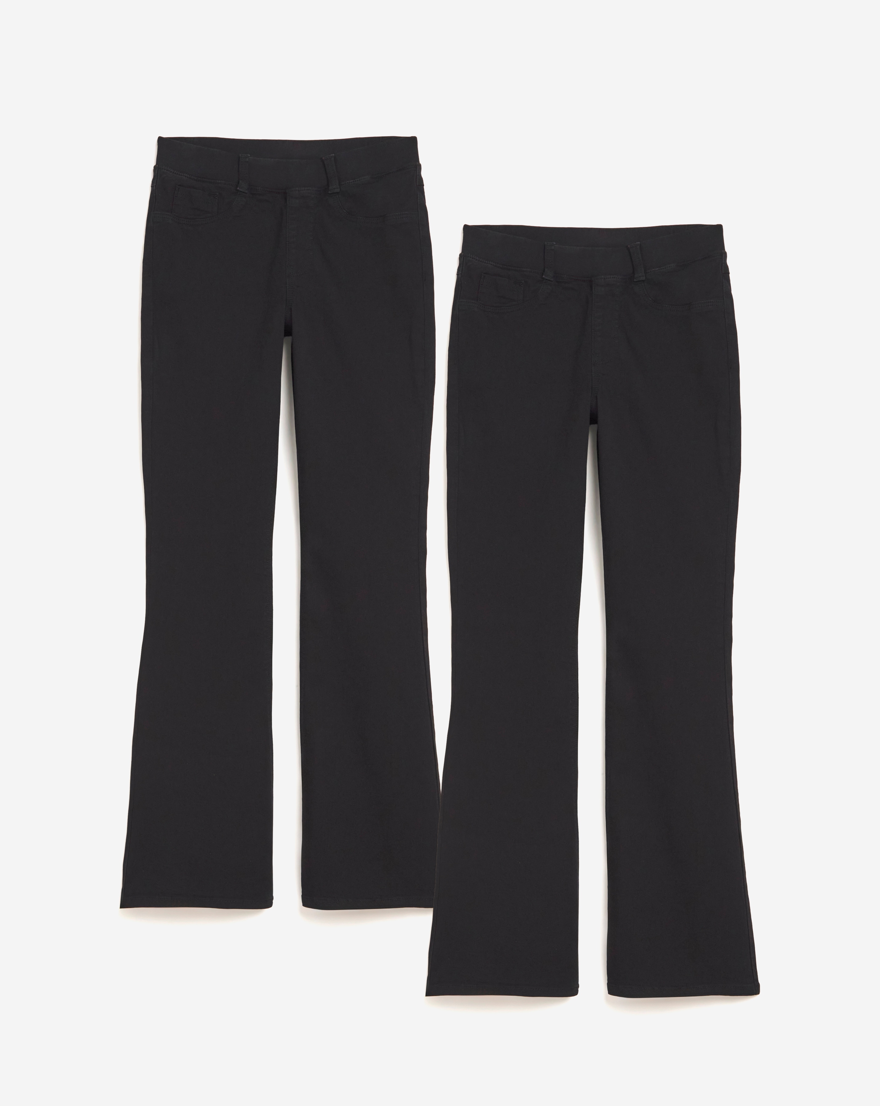 2PK Black/Black Bootcut Jeggings
