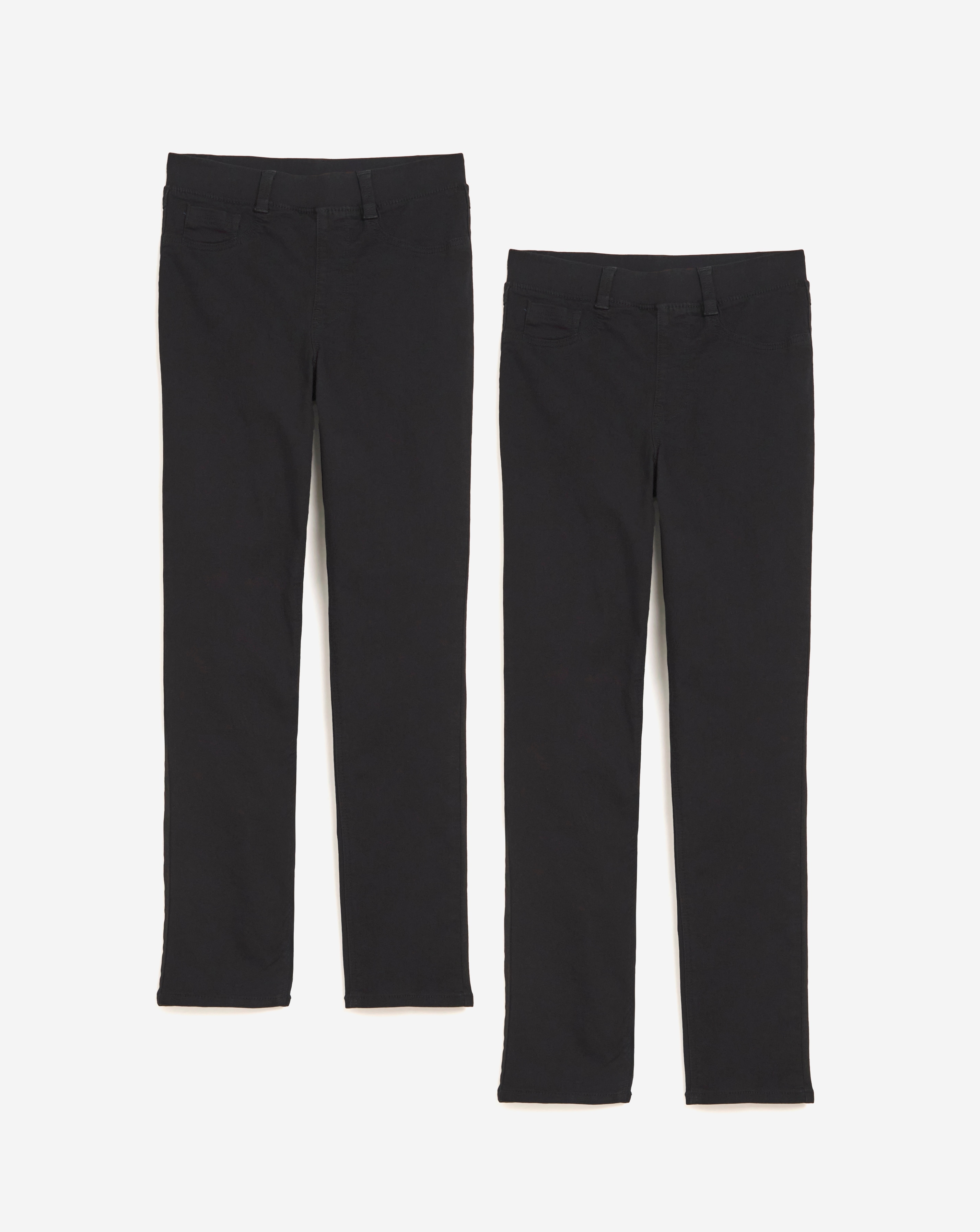 2PK Black/Black Slim Leg Jeggings