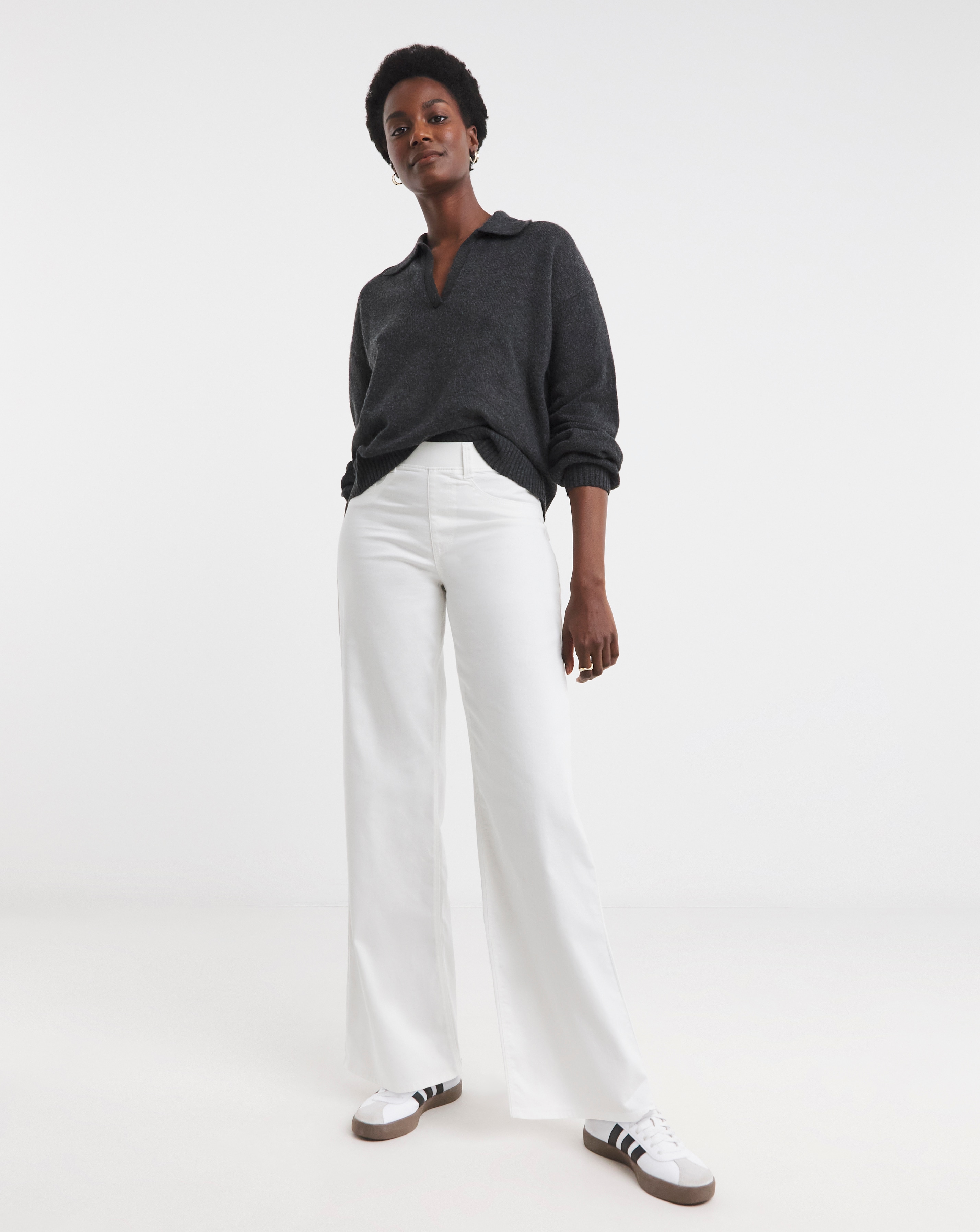 White Wide Leg Jegging