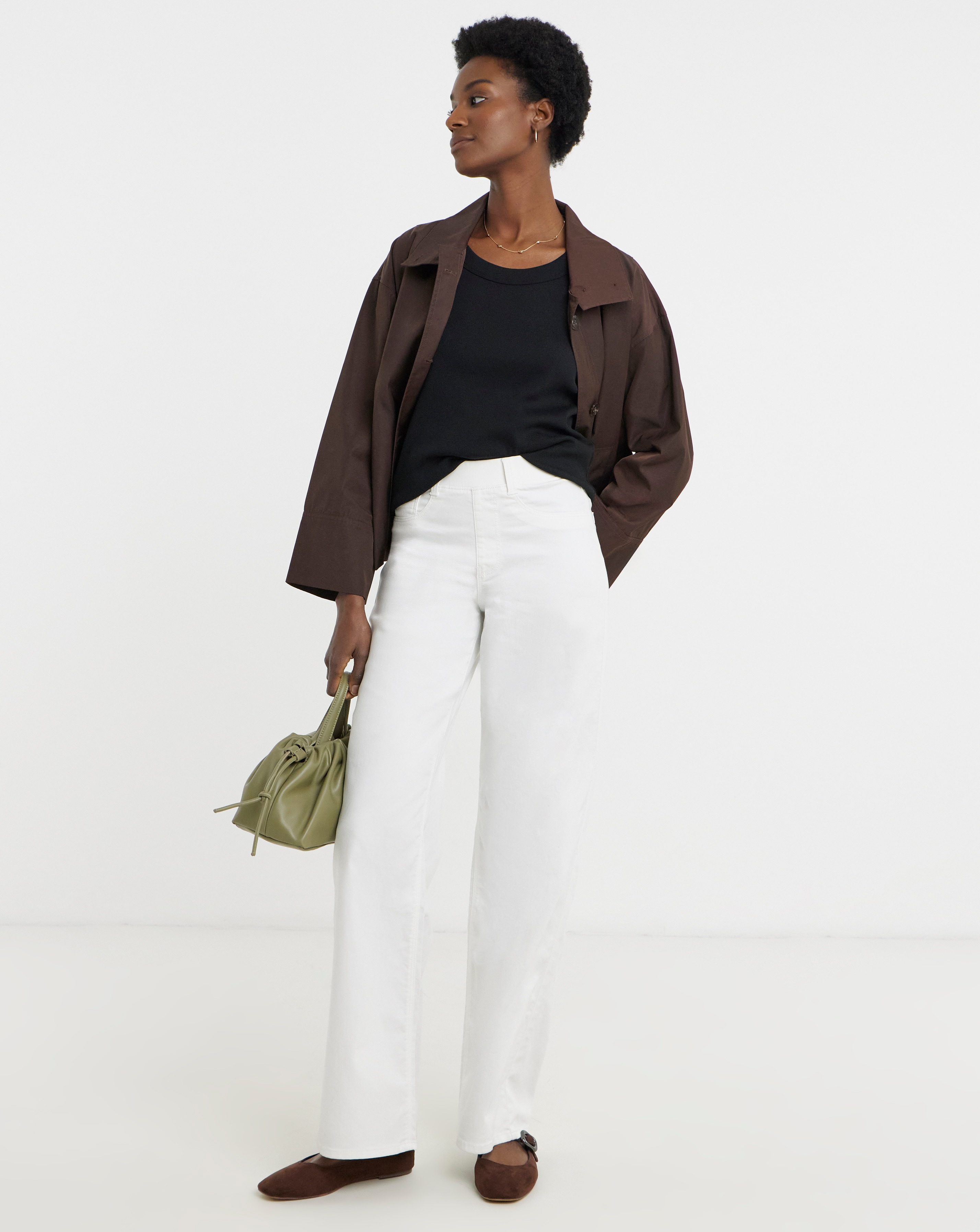 White Wide Leg Jegging