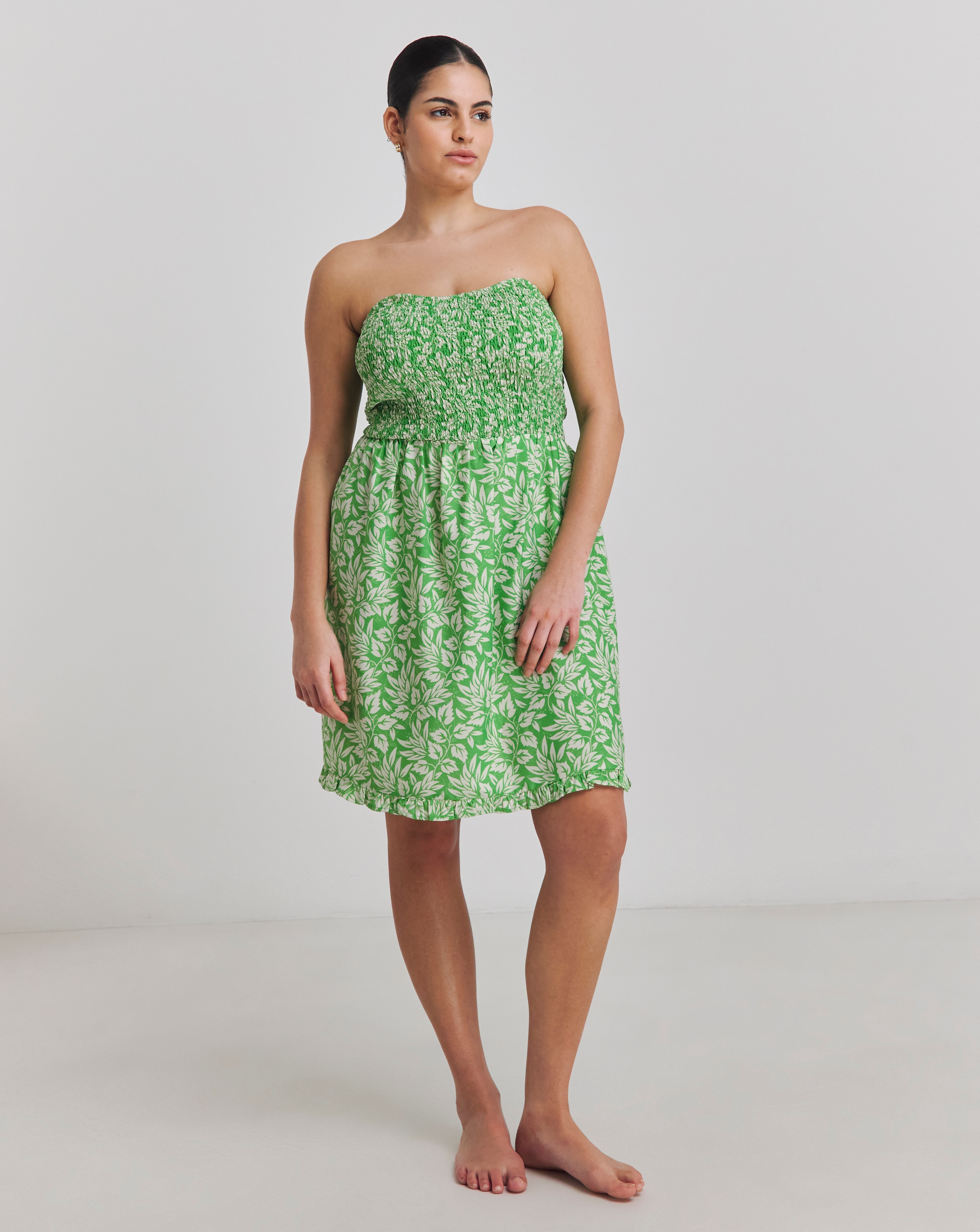 Joe Browns Leaf Print Short Beach Dress