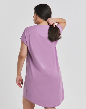 Joe Browns Placement Leopard Print Nightie Lilac