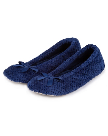 totes Popcorn Terry Ballet Slipper