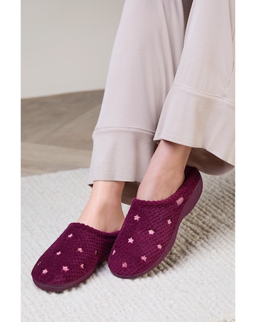 totes Isotoner Womens Popcorn Mule Slippers