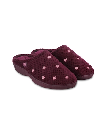 totes Isotoner Womens Popcorn Mule Slippers