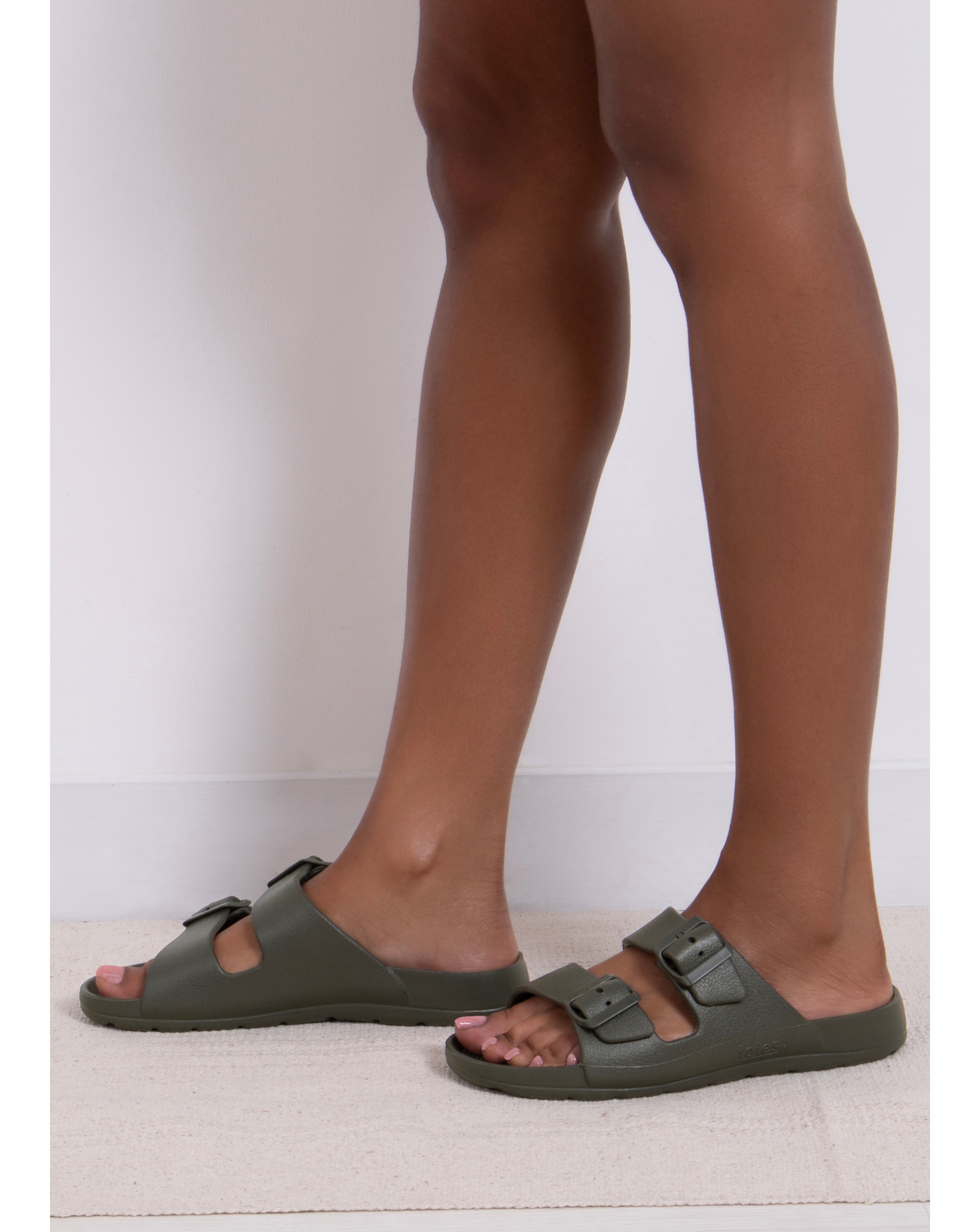 totes Ladies Double Buckle Adj Sliders