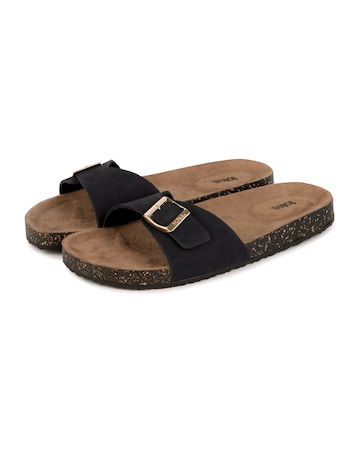 totes Ladies PU Buckle Sliders