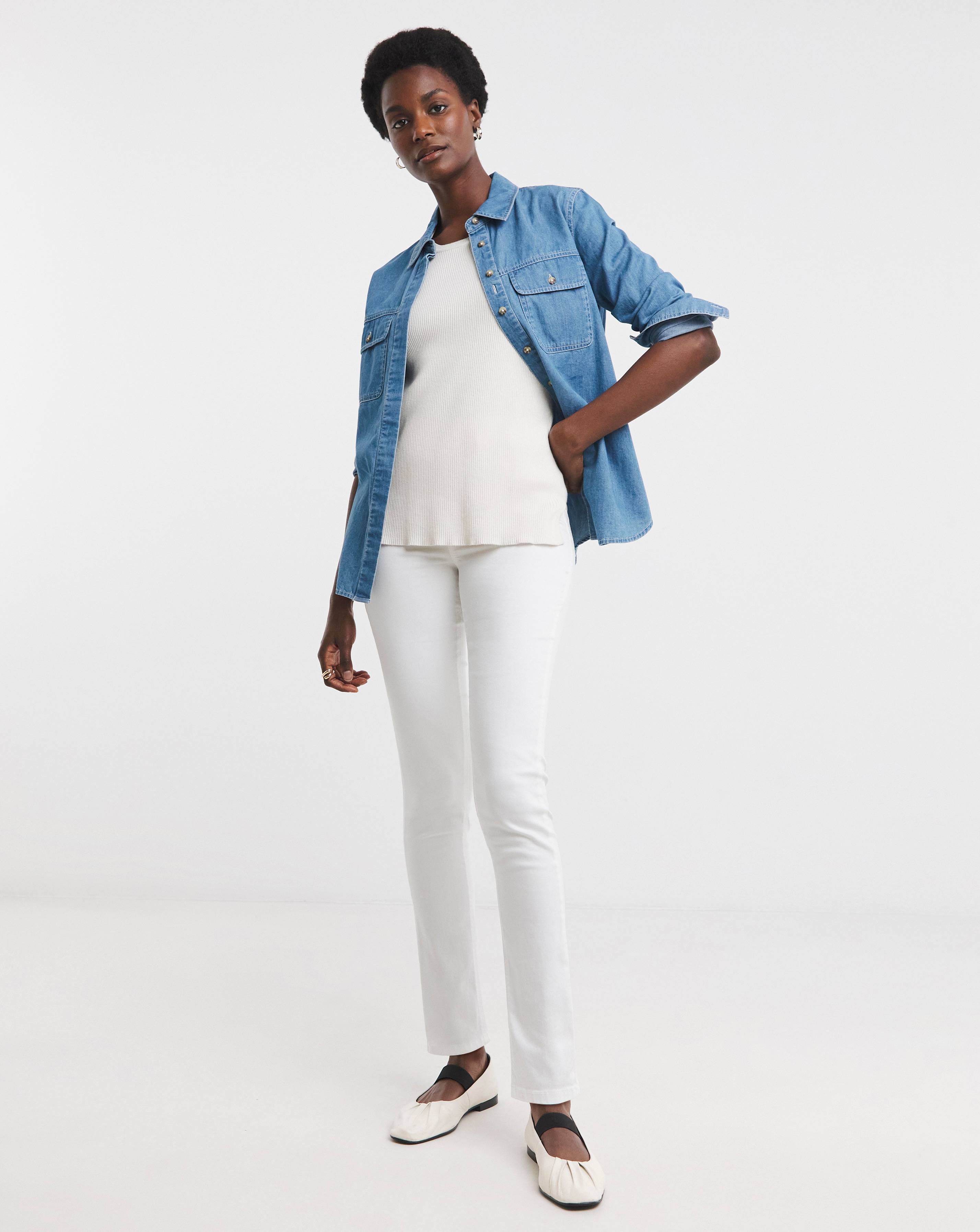 White Slim Leg Jegging