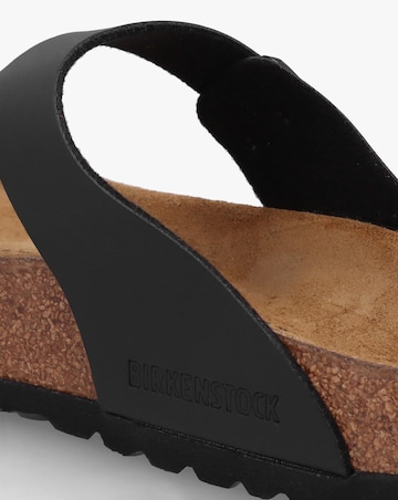 Birkenstock Gizeh Birko Flor Black Toe Post Sandals Standard Fit