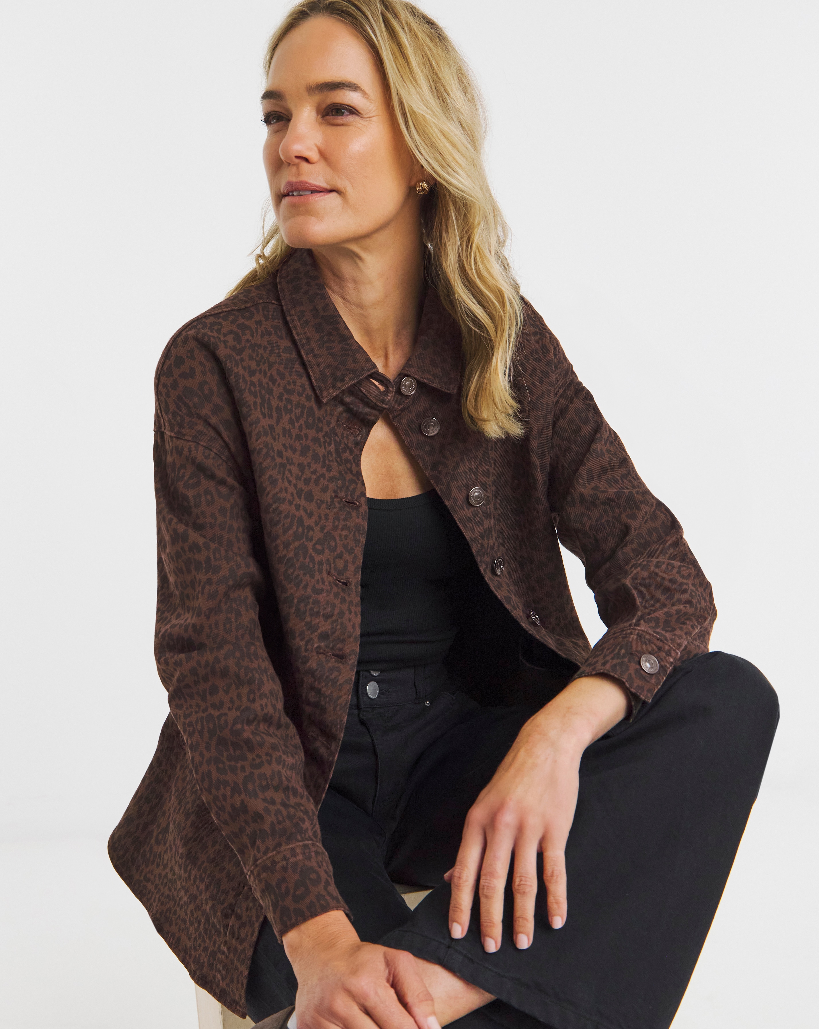 Chocolate Leopard Shacket