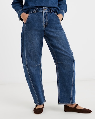 Dark Blue Authentic Barrel Leg Jeans