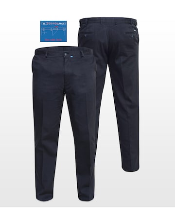 D555 Big & Tall Bruno Stretch Chino Pant with Xtenda Waist - Indigo