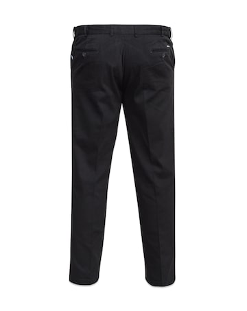 D555 Big & Tall Bruno Stretch Chino Pant with Xtenda Waist - Black
