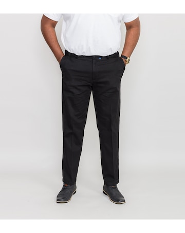 D555 Big & Tall Bruno Stretch Chino Pant with Xtenda Waist - Black