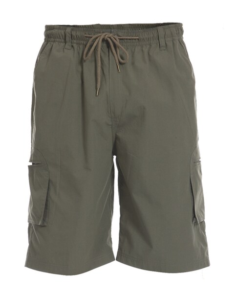 D555 Khaki Cargo Short With Leg Pockets