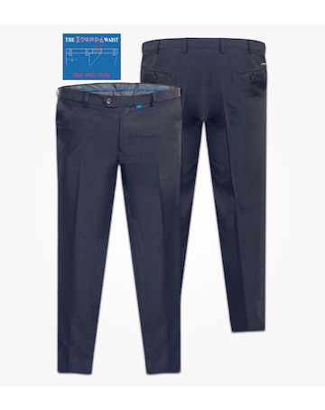 D555 Big & Tall Max Xtenda Waist Regular Fit Trouser - Navy