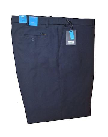 D555 Big & Tall Max Xtenda Waist Regular Fit Trouser - Navy