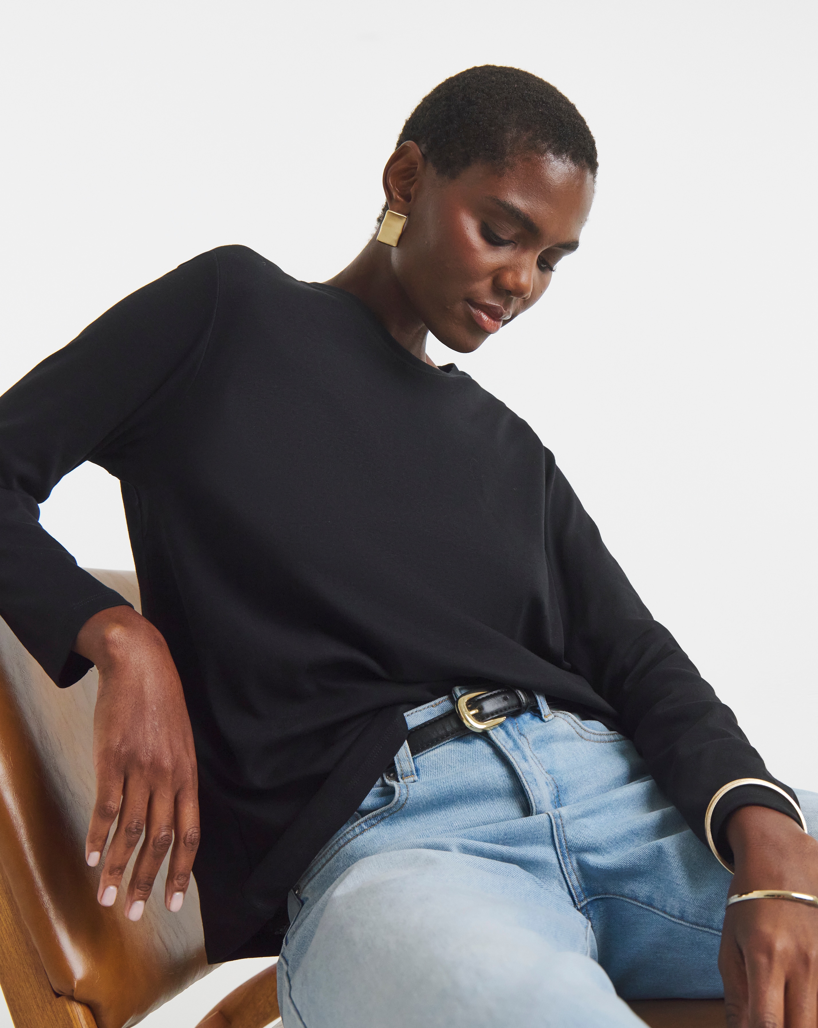 Crew Neck Long Sleeve T-Shirt