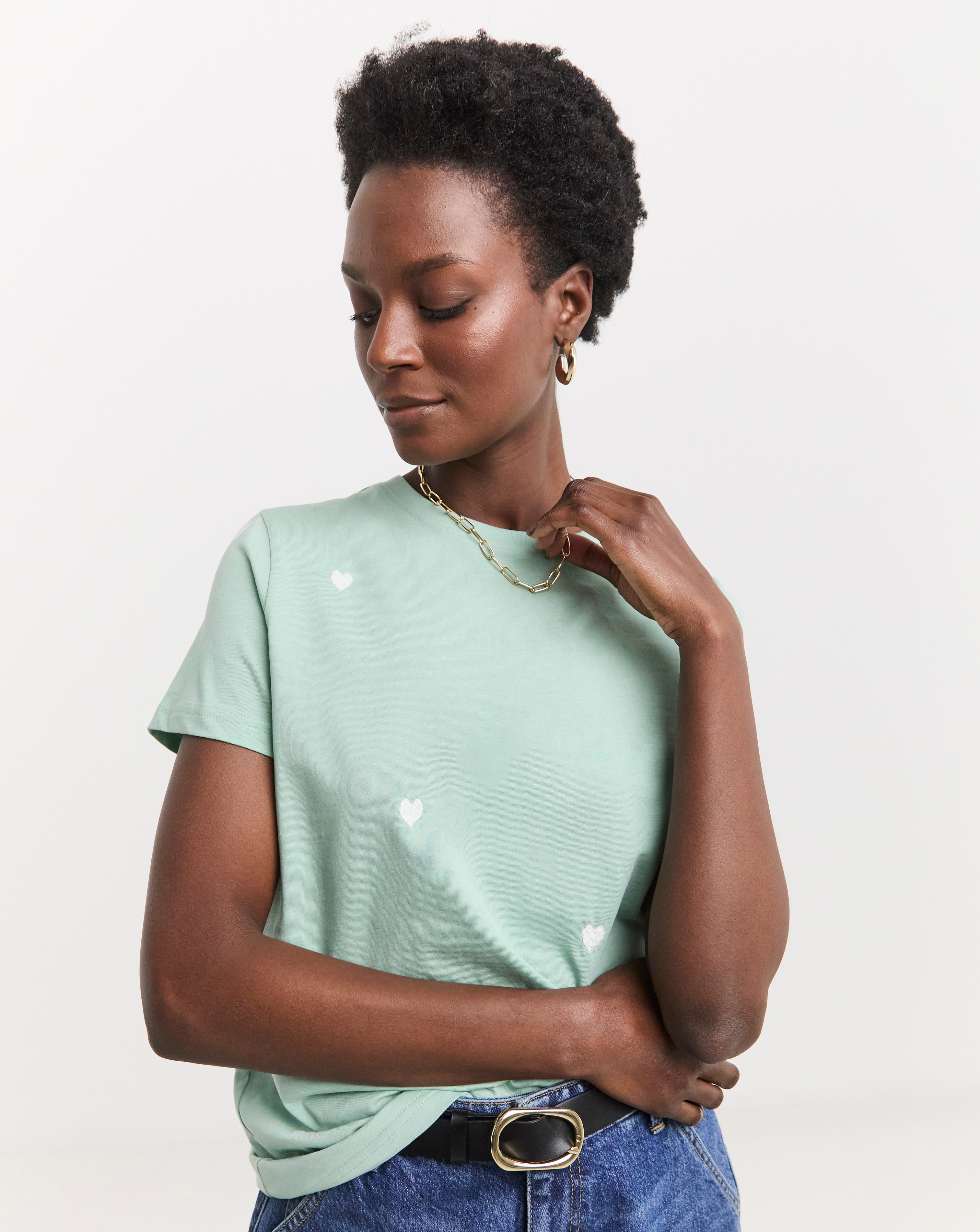 Heart Embriodered T-Shirt