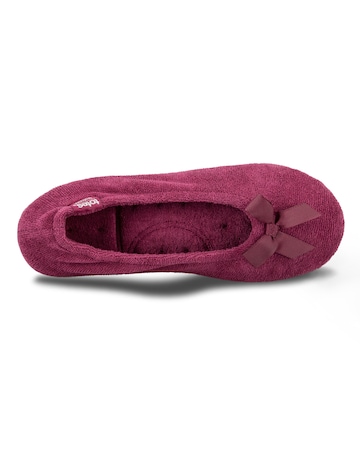 Totes Ladies Terry Ballerina Slippers