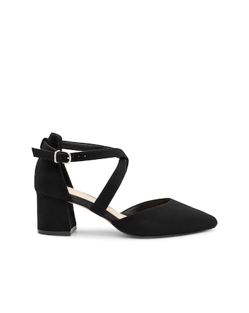 Paradox London Ffion Wide E Fit Block Heel Courts